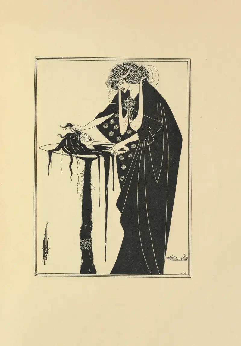 Danserskans belöning. Ur ”Salome”, 1897 av Aubrey Vincent Beardsley