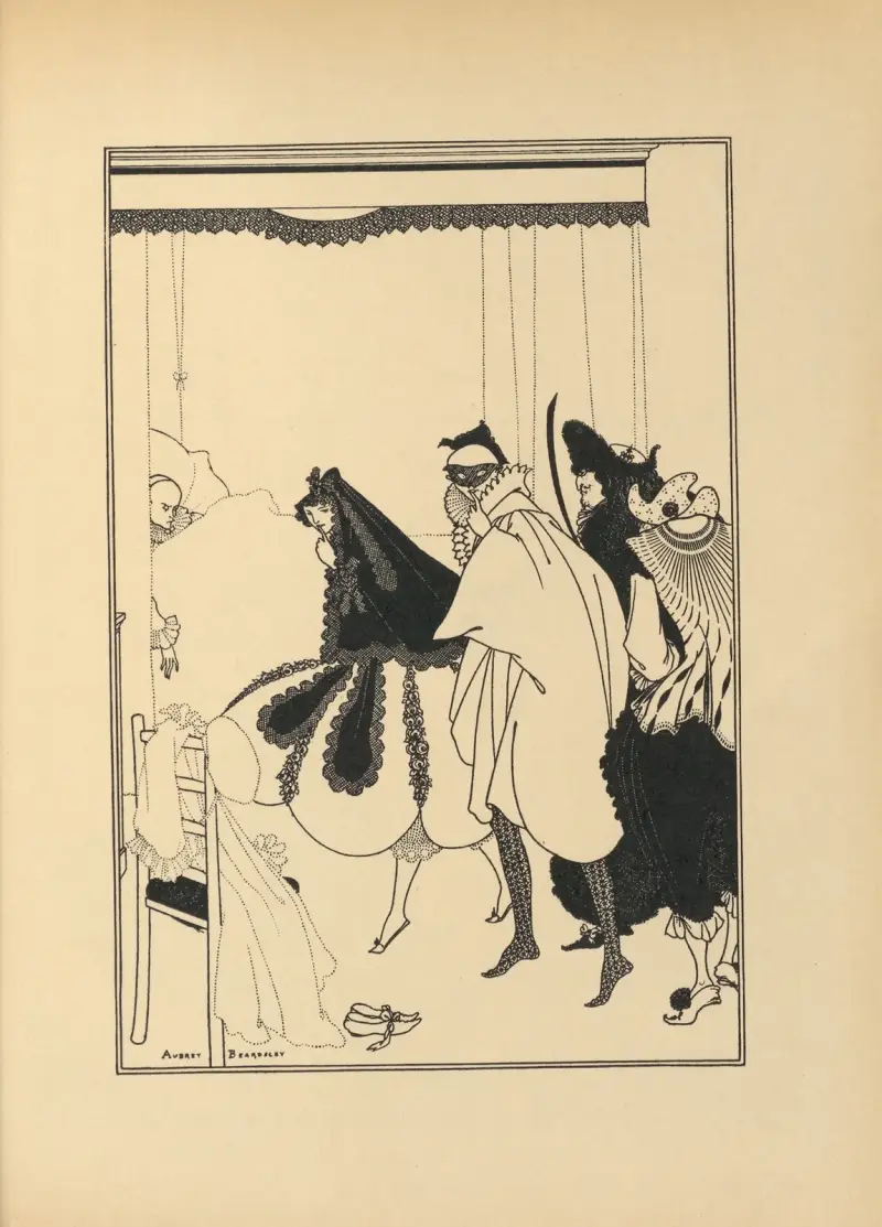 Pierrots död. Ur 'The Savoy' nr 5 av Aubrey Vincent Beardsley