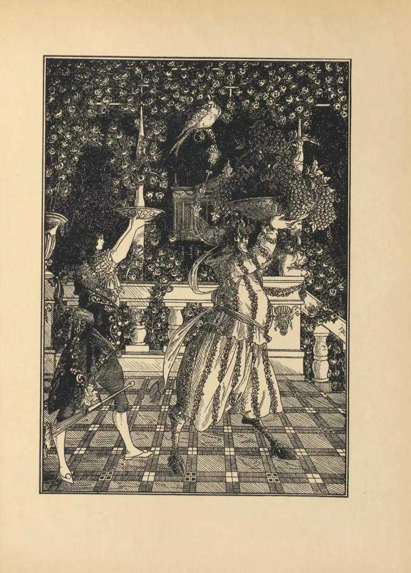 Fruktbärarna. Ur ”The Savoy” nr 1 av Aubrey Vincent Beardsley