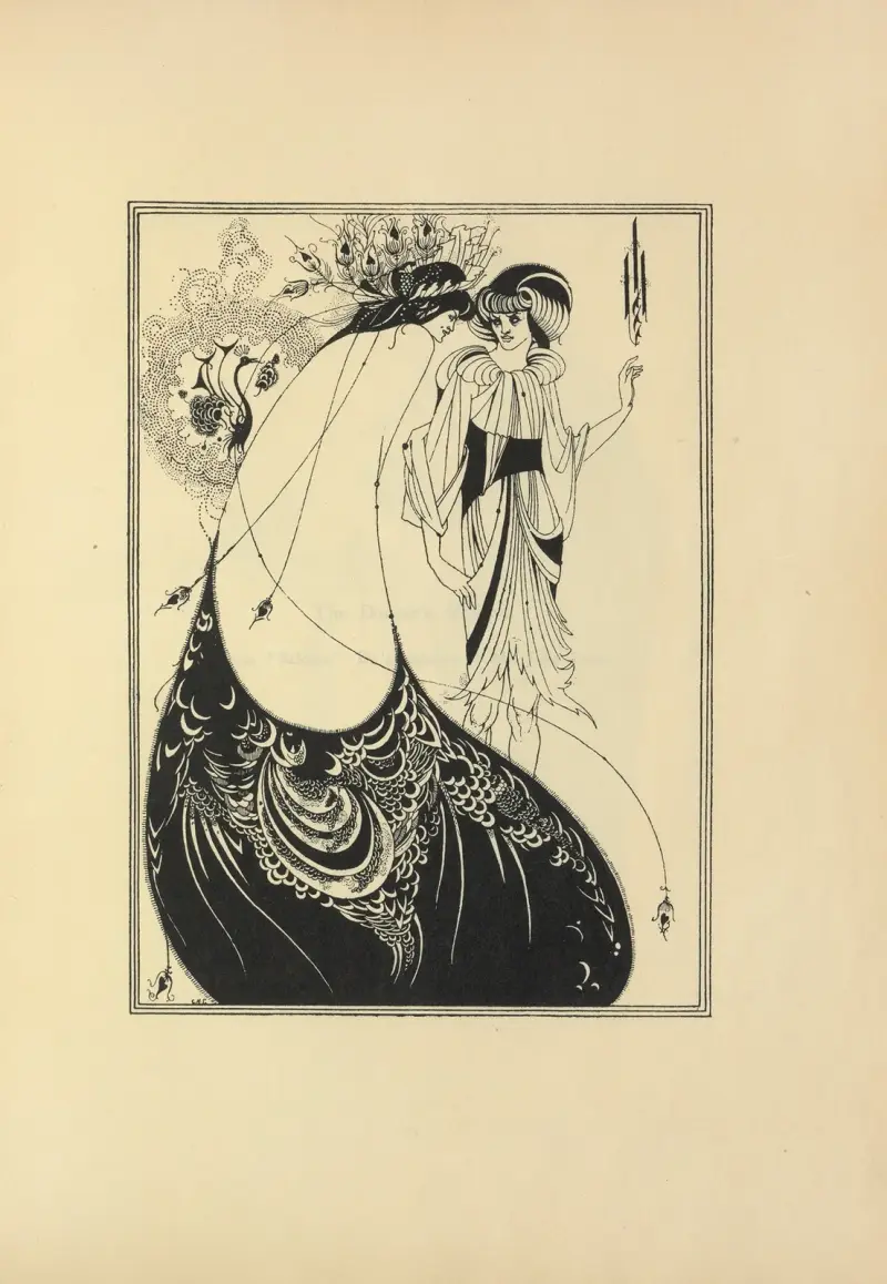 Påfågelsdräkten. Ur ”Salome”, 1897 av Aubrey Vincent Beardsley
