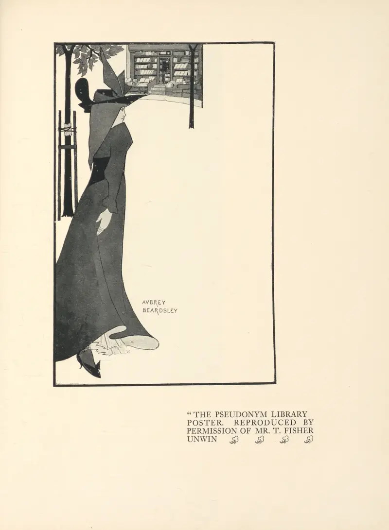 Plakát pro The Pseudonym Library – Nr. 1, Aubrey Vincent Beardsley