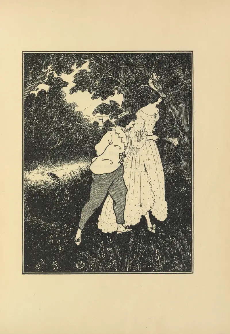 De tre musikerna ur nr 1 av ”The Savoy” av Aubrey Vincent Beardsley