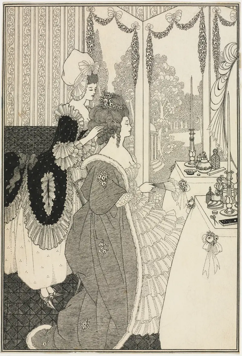 Der Toilettentisch, aus The Rape of the Lock von Alexander Pope von Aubrey Vincent Beardsley