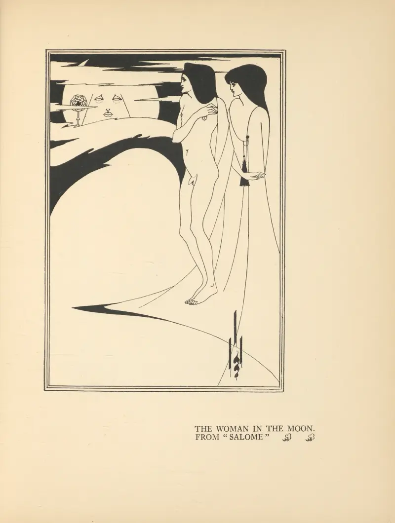 Kvinnan i månen. Ur 'Salome' av Aubrey Vincent Beardsley