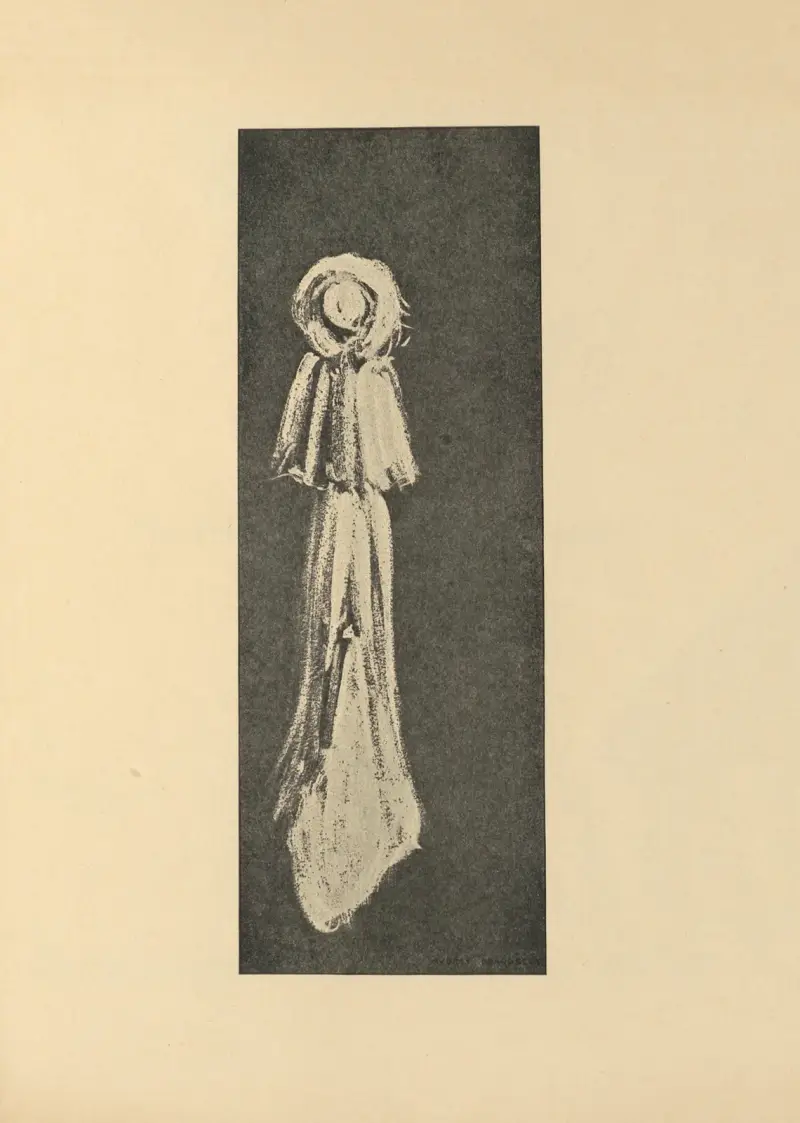 Kvinnan i vitt. Ur 'The Savoy' nr 5 av Aubrey Vincent Beardsley