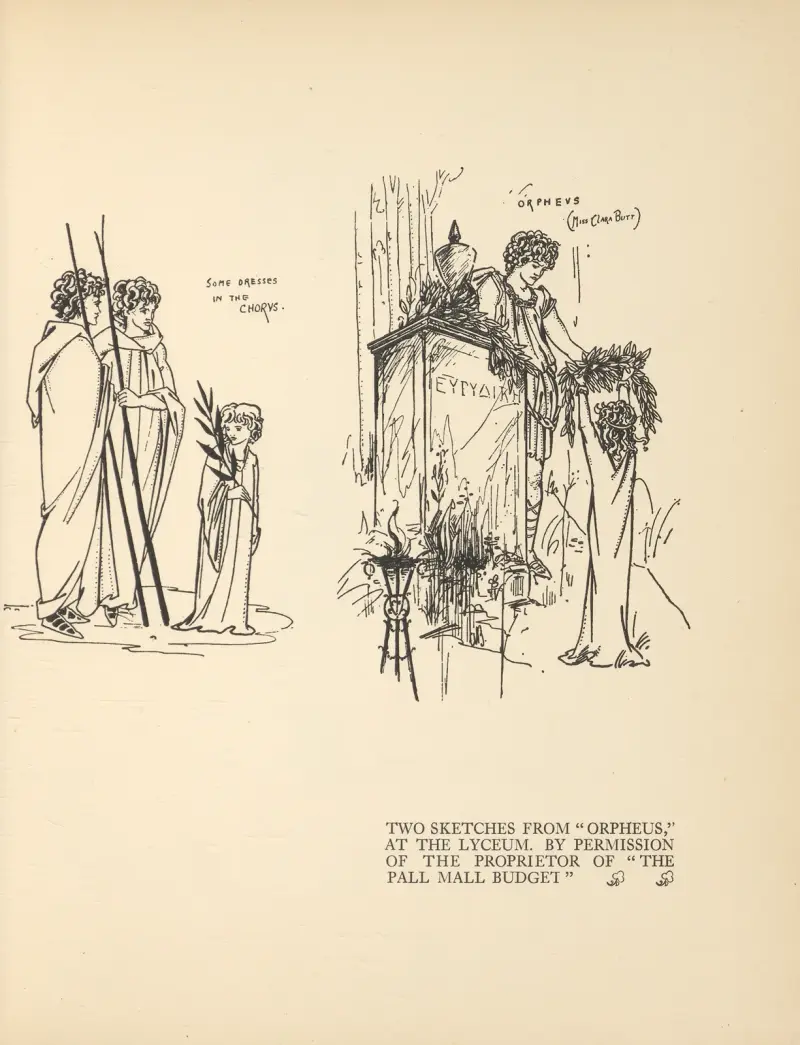 Two Sketches From ‘Orpheus’ – nr 1 av Aubrey Vincent Beardsley