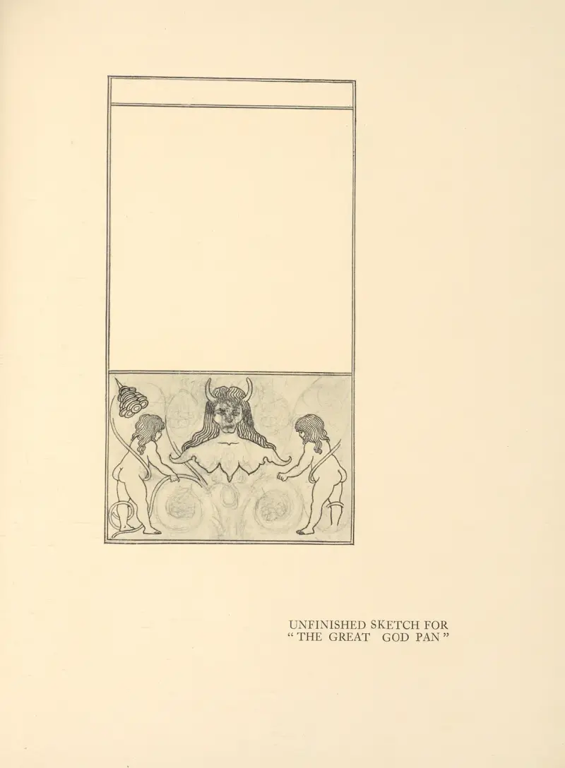 Oavslutad skiss till 'The Great God Pan' av Aubrey Vincent Beardsley