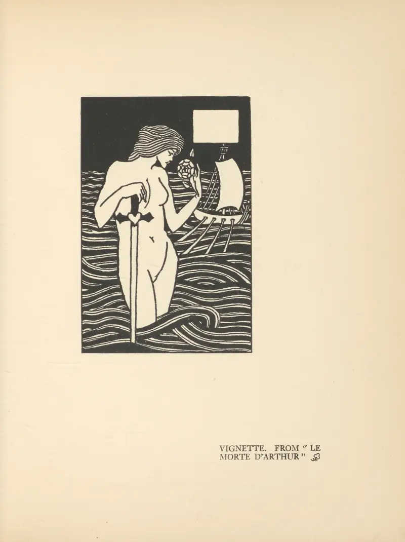 Vinjeta. Z knihy „Le Morte d'Arthur“, 1912 – Nr. 3, Aubrey Vincent Beardsley