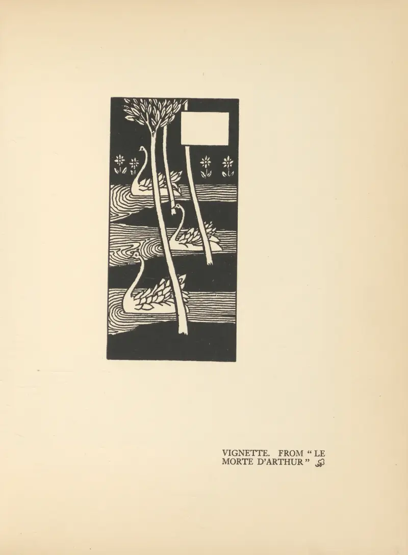Vignette. From ‘Le Morte d’Arthur’ – Nr. 4 von Aubrey Vincent Beardsley