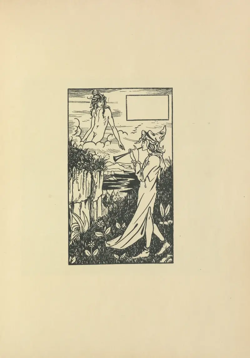 Vignette aus 'Le Morte Darthur', 1897 – Nr. 7 von Aubrey Vincent Beardsley