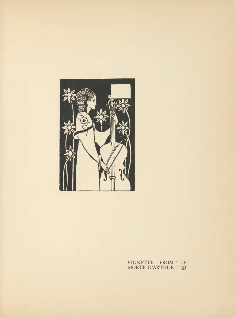 Vignette. Aus „Le Morte d’Arthur“, Nr. 1 von Aubrey Vincent Beardsley