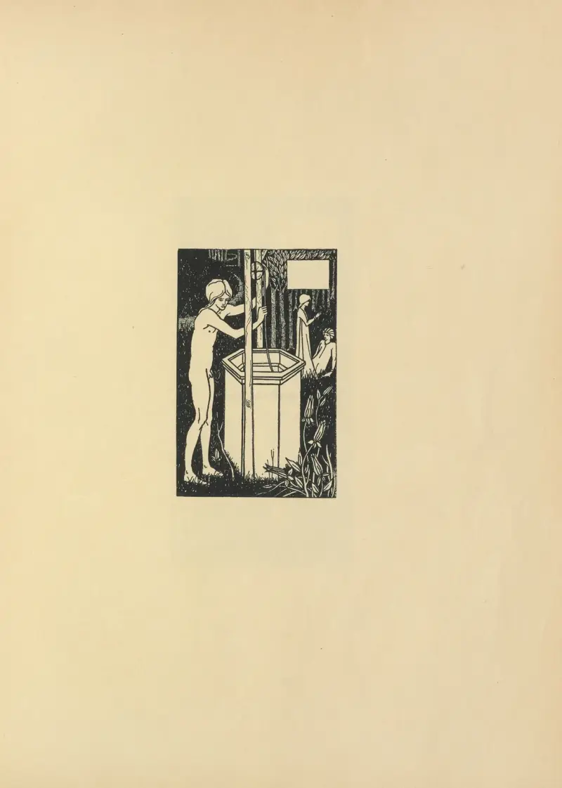 Vignette From ‘Le Morte Darthur’, 1897 – nr 1 av Aubrey Vincent Beardsley