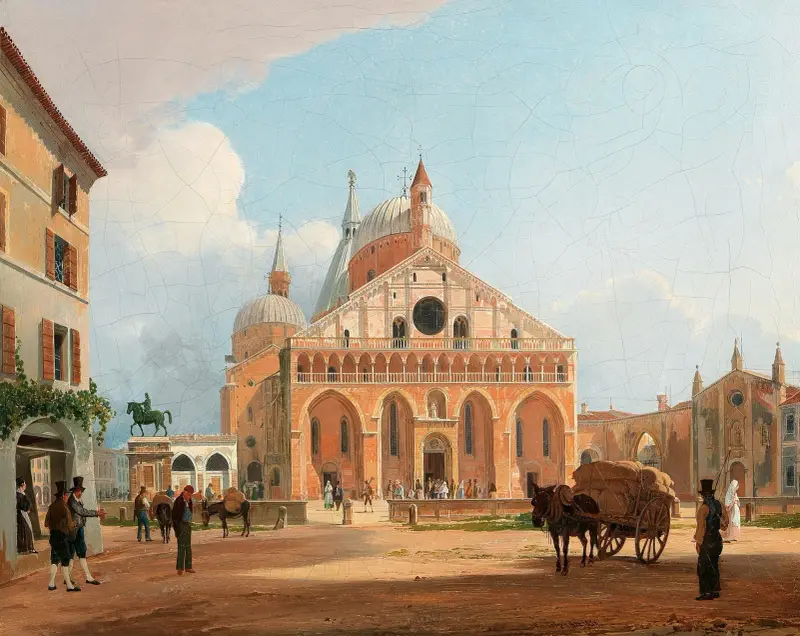 Vy över Antoniusbasilikan i Padua av Rudolf von Alt