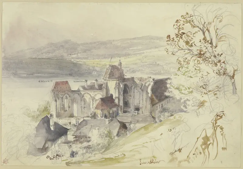 Ruinerna av klosterkyrkan Säusenstein vid Donau av Rudolf von Alt