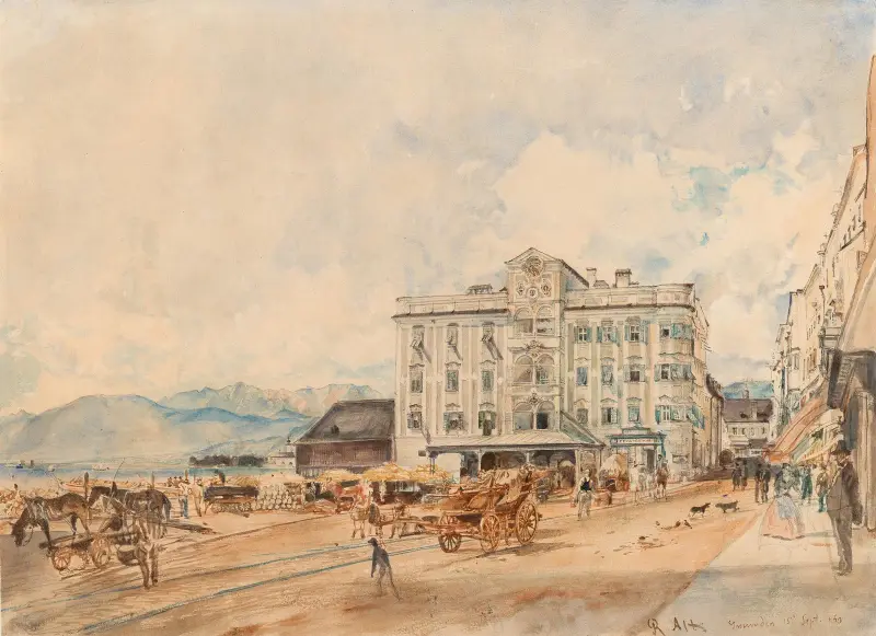 Rådhuset i Gmunden av Rudolf von Alt