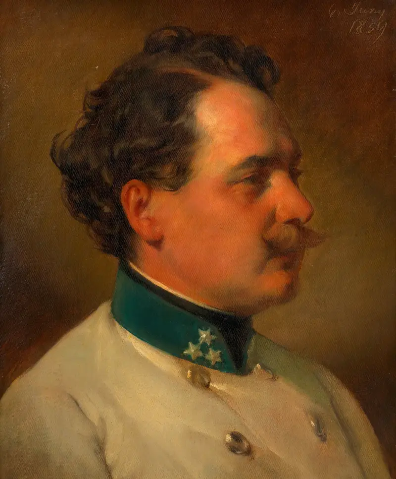 Andreas Amerling som kapten vid infanteriregemente nr 3 (konstnärens bror) av Friedrich von Amerling