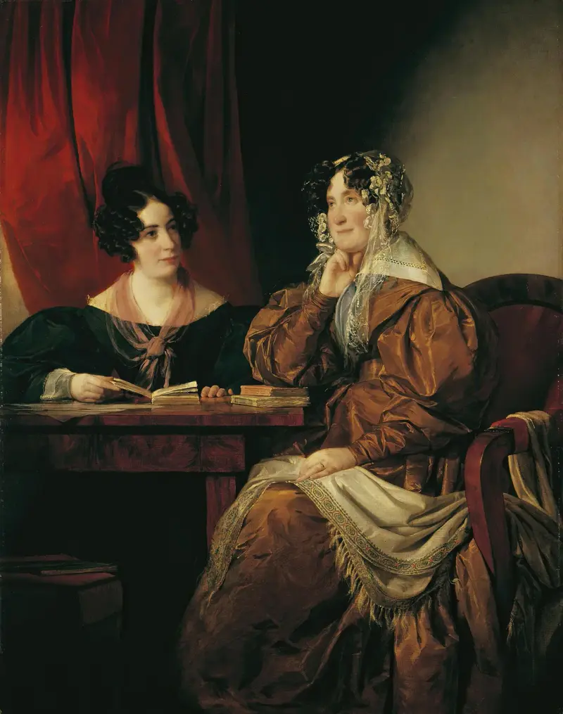 Henriette Baronin Pereira-Arnstein med sin dotter Flora av Friedrich von Amerling