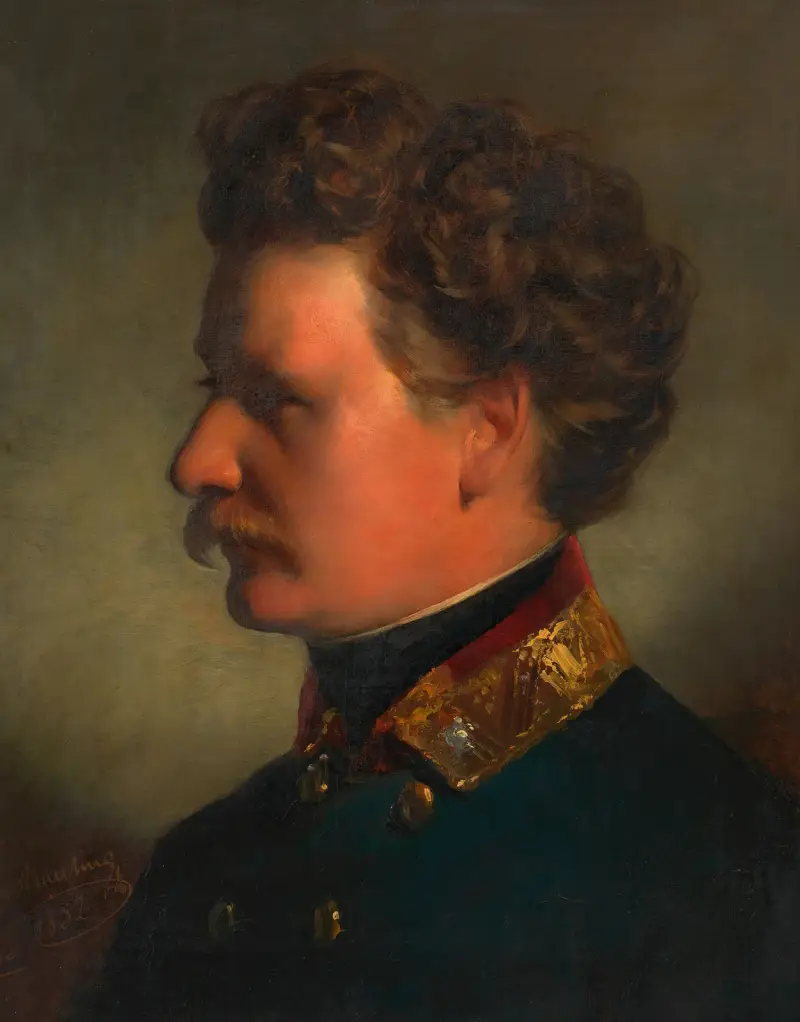 Joseph Georg Amerling als Major (Bruder des Künstlers) av Friedrich von Amerling