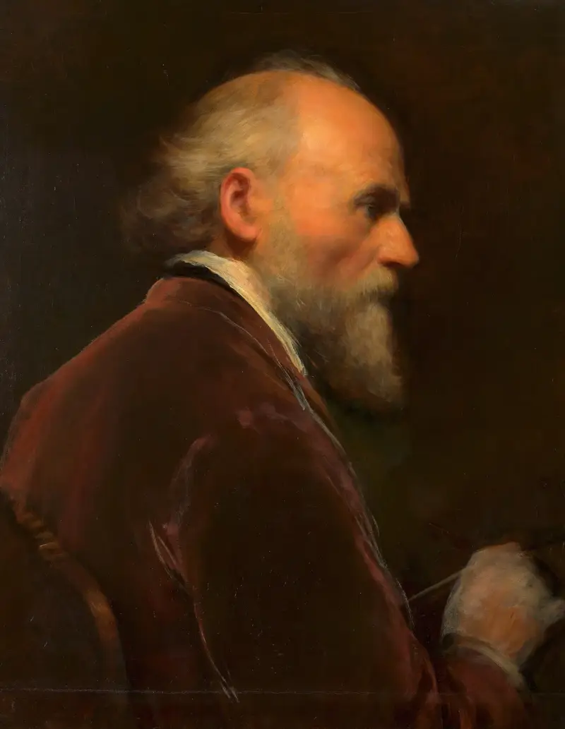 Självporträtt av Friedrich von Amerling, 1870 av Friedrich von Amerling
