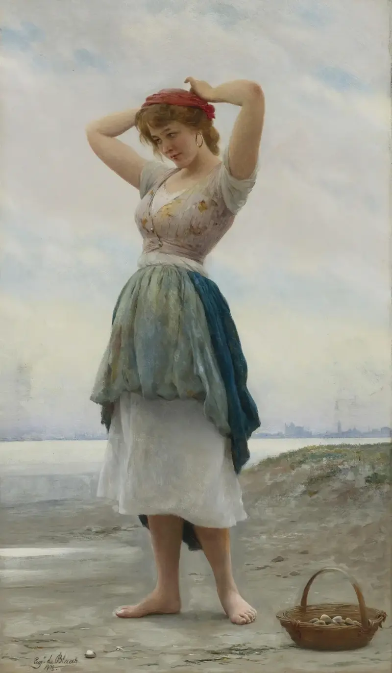 Am Strand von Eugen von Blaas