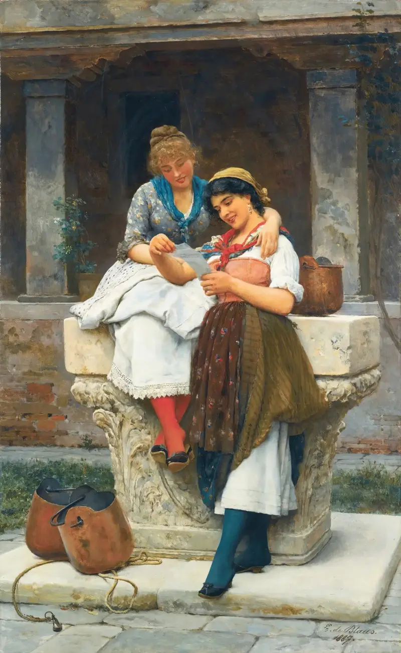 Der Liebesbrief von Eugen von Blaas