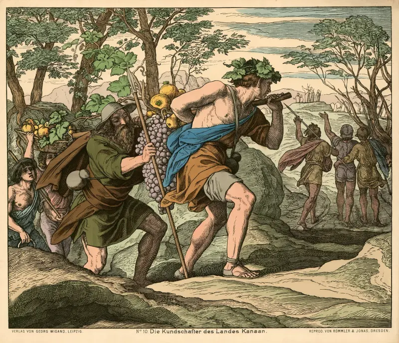 Spejarna i Kanaans land av Julius Schnorr von Carolsfeld