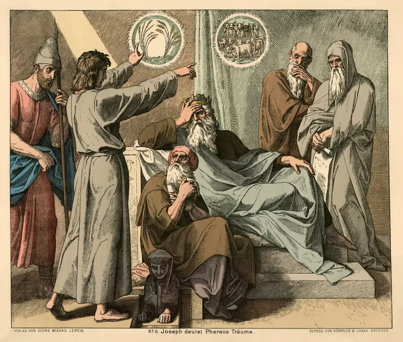 Josef tyder faraos dröm av Julius Schnorr von Carolsfeld