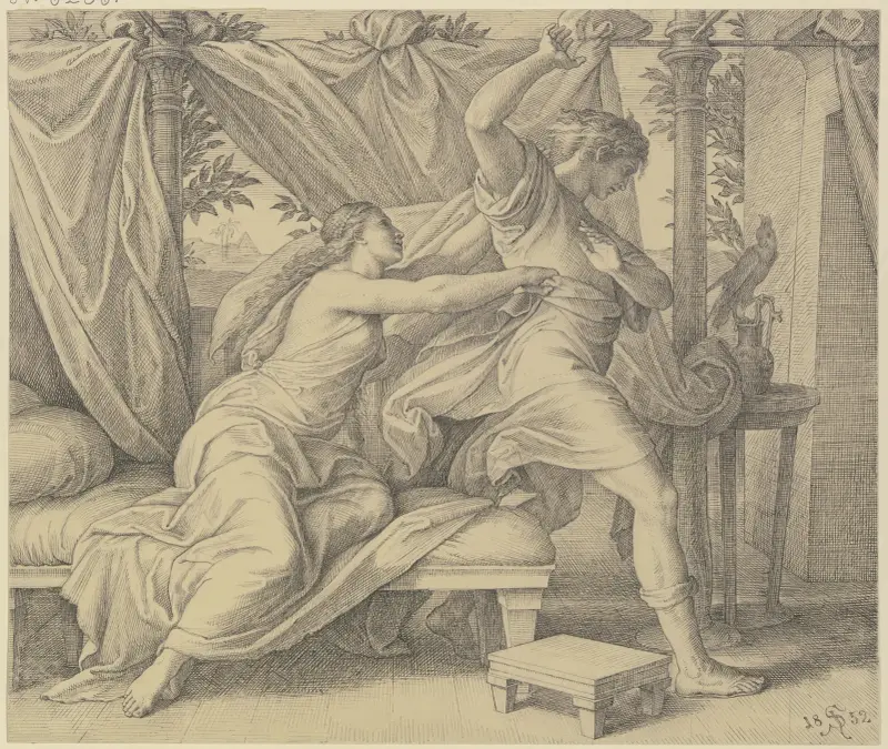 Josefs kyskhet och Potifars otrohet av Julius Schnorr von Carolsfeld