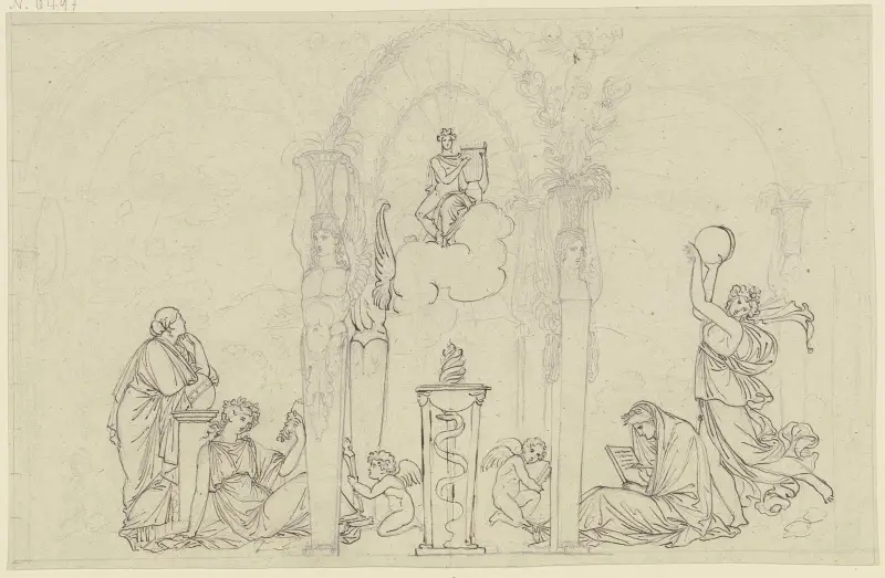 Apollo and the muses av Peter von Cornelius