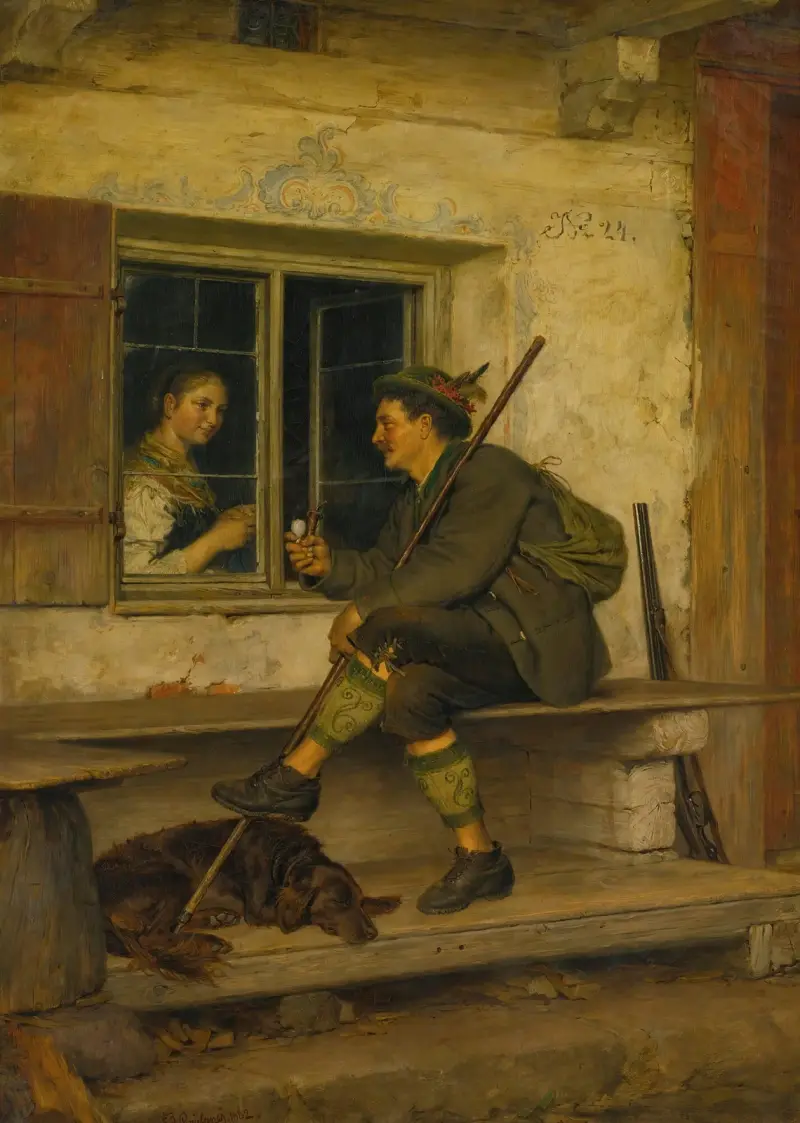 Der Tiroler Wanderer von Eduard von Grützner