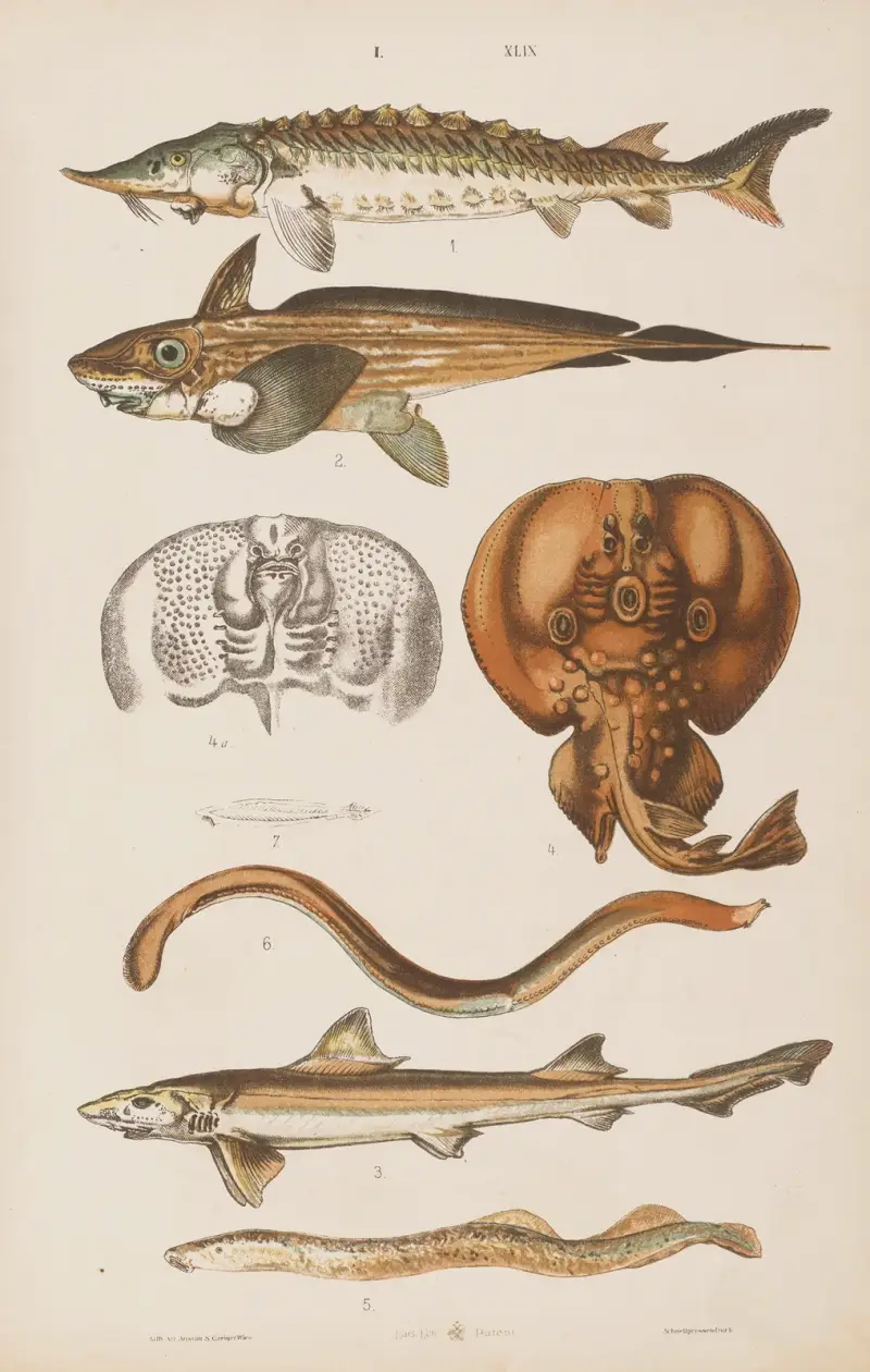 Stor atlas över zoologi, botanik och mineralogi, plansch 49 av Gustav von Hayek