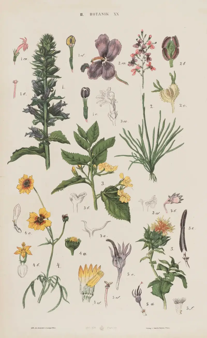 Stor atlas över zoologi, botanik och mineralogi, plansch 92 av Gustav von Hayek