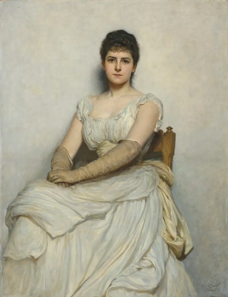 Miss Katherine Grant (Die Dame in Weiß) von Sir Hubert von Herkomer