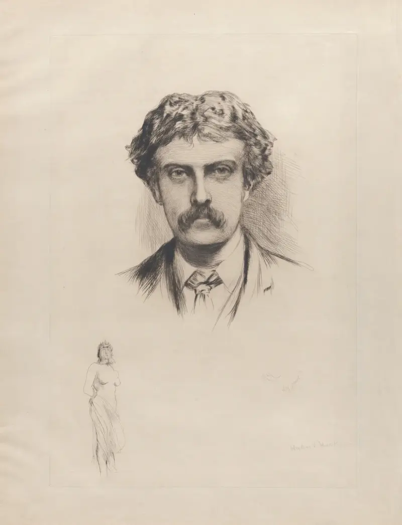 Porträtt av Cecil Lawson av Sir Hubert von Herkomer