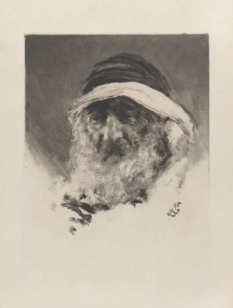 Study of an Arab Head av Sir Hubert von Herkomer