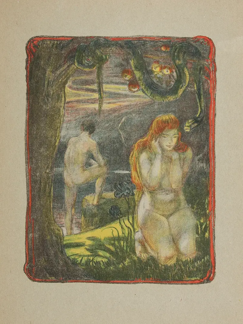 Adam and Eve, 1897 – nr 2 av Ludwig von Hofmann