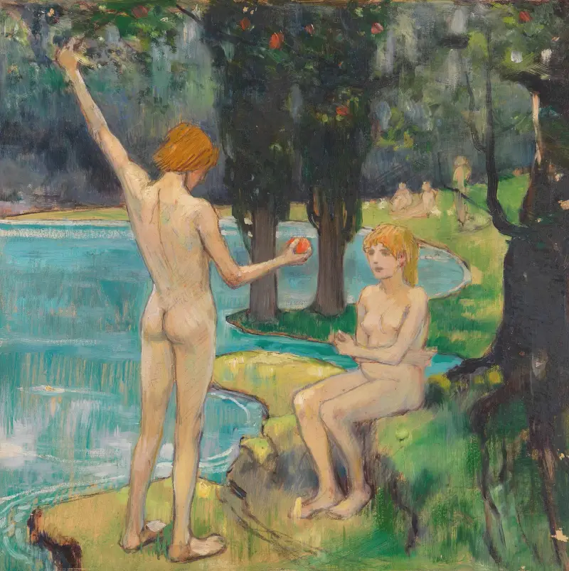 Adam a Eva (Ráj), Ludwig von Hofmann