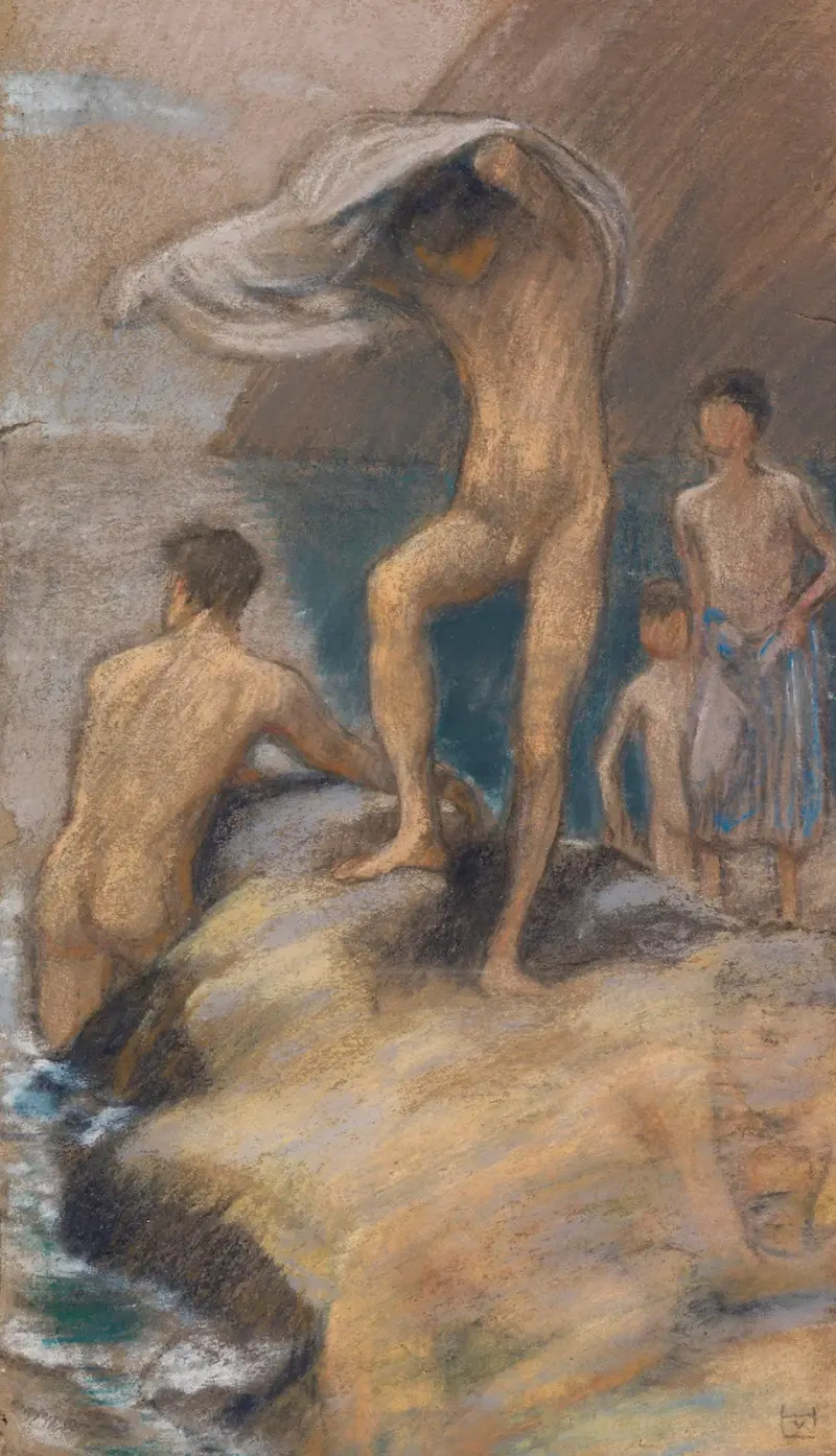 Badende Knaben, 1890 von Ludwig von Hofmann