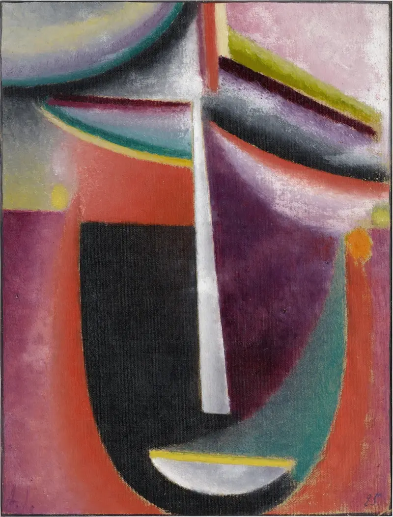 Abstrakt huvud, mysterium av Alexej von Jawlensky
