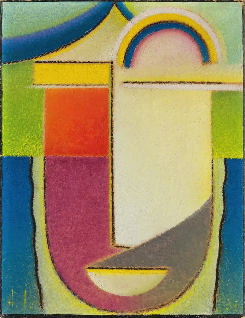 Abstrakter Kopf- Ostern (Abstract Head – Easter) av Alexej von Jawlensky