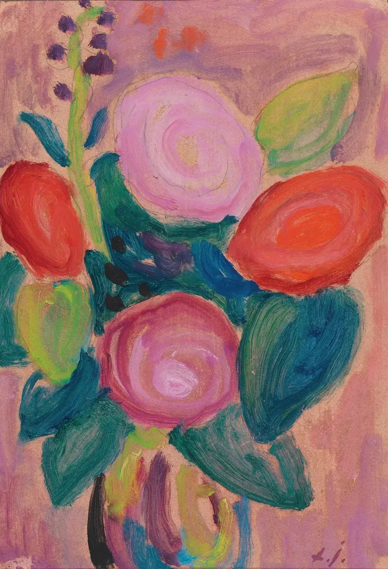 Blomsterbukett i vas av Alexej von Jawlensky