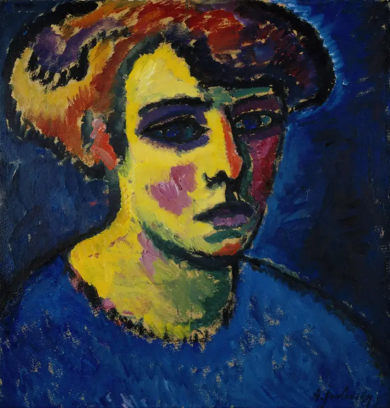 Kvinnohuvud av Alexej von Jawlensky
