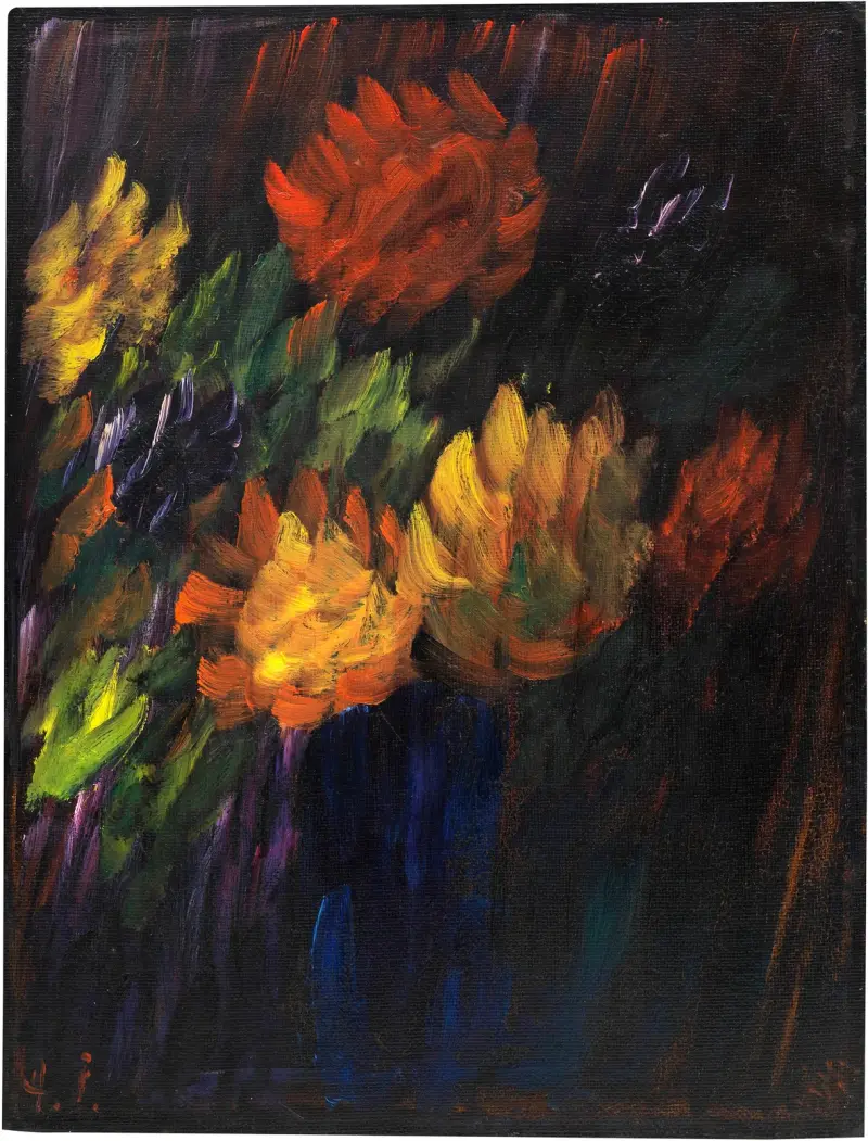 Großes Stillleben; Chrysanthemen von Alexej von Jawlensky