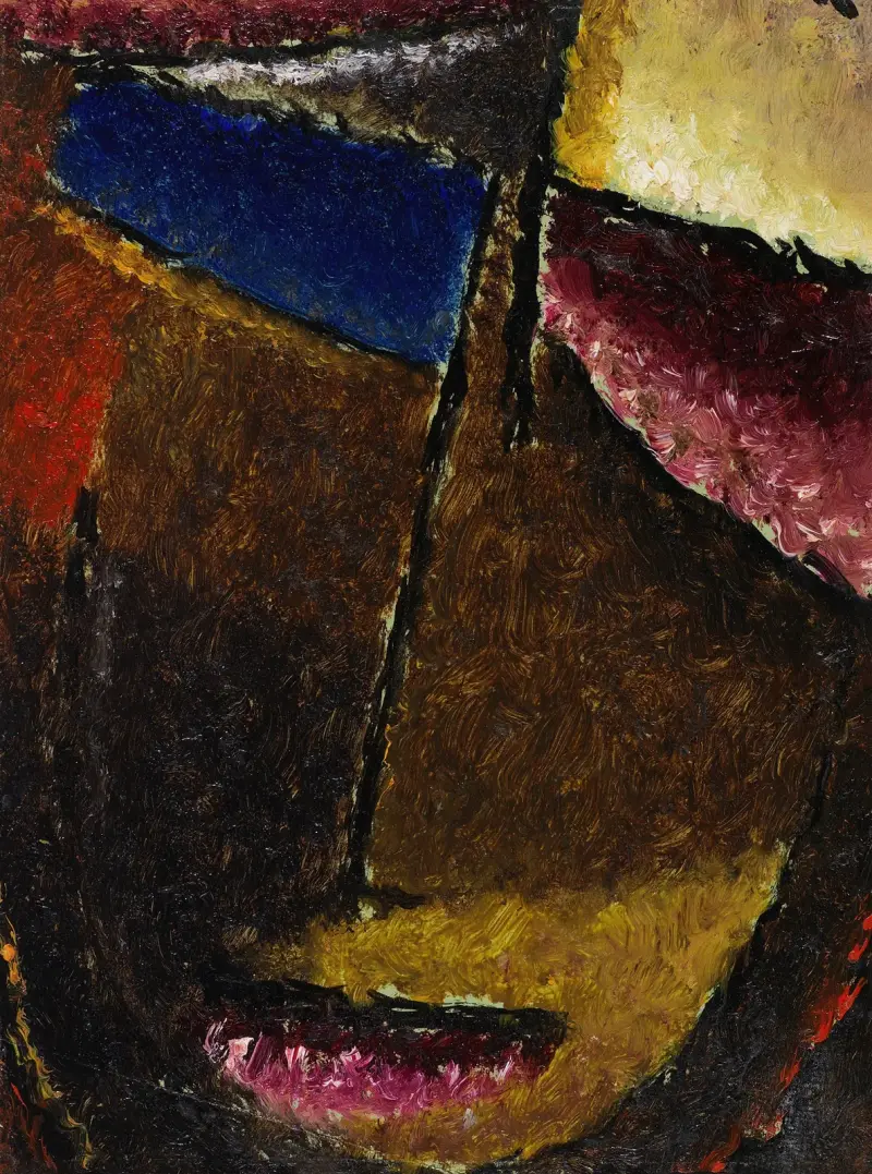 Litet abstrakt huvud av Alexej von Jawlensky