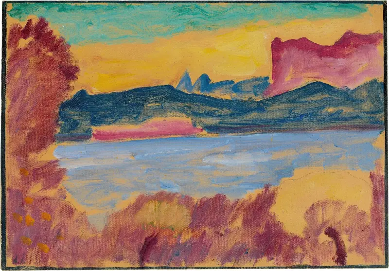 Landscape, Lake Geneva av Alexej von Jawlensky