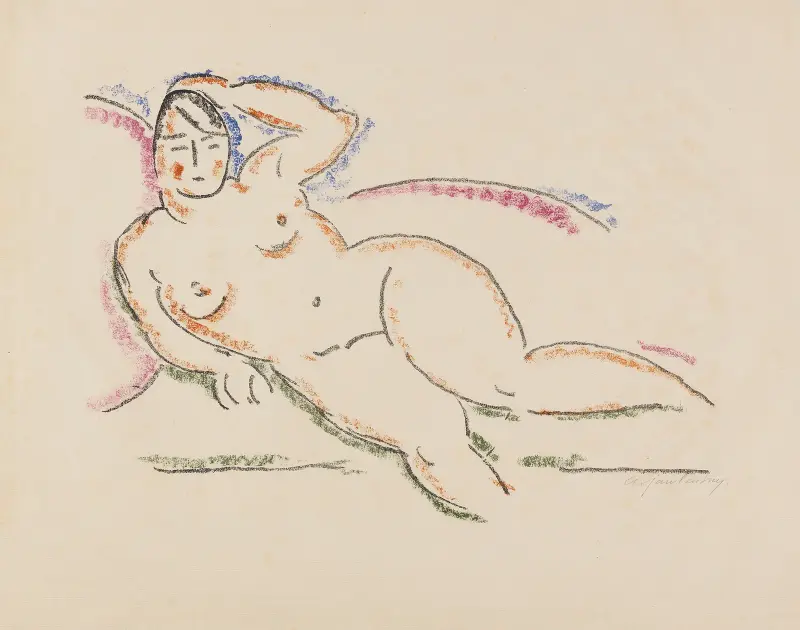 Liggande kvinnlig akt av Alexej von Jawlensky