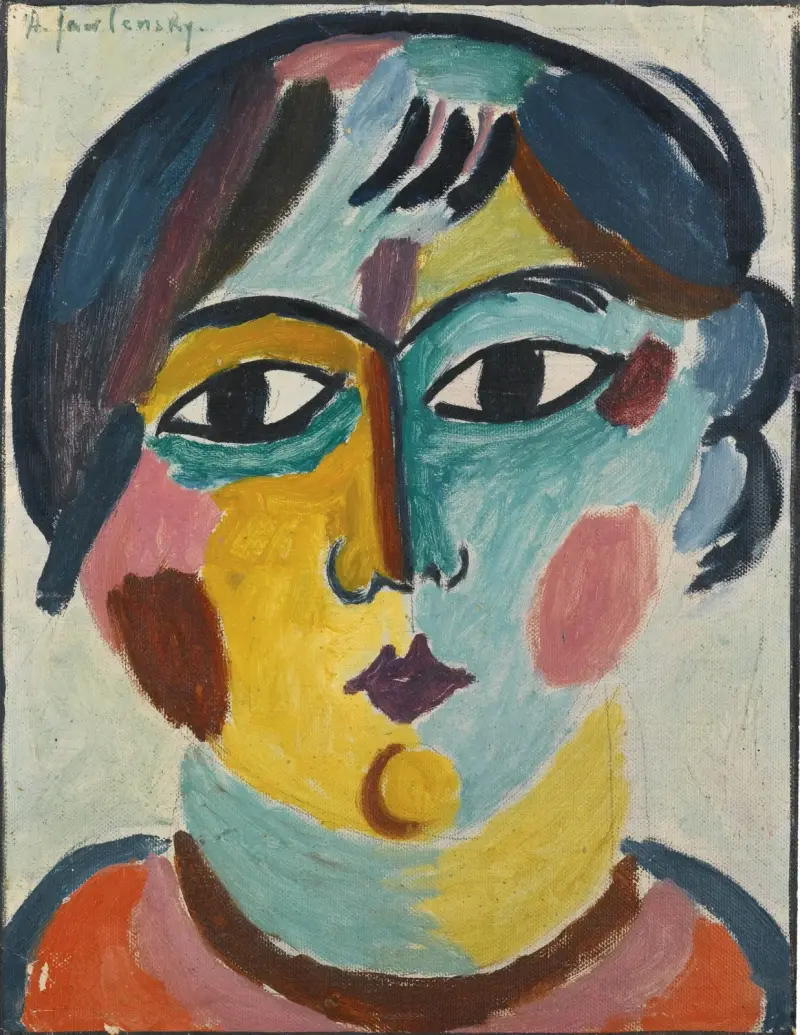 Flickhuvud – Asiatiskan av Alexej von Jawlensky