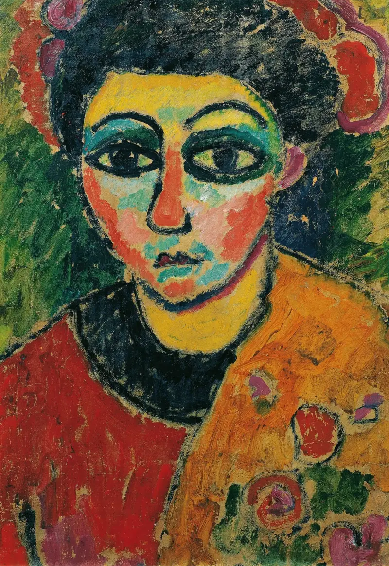 Porträtt av en dam av Alexej von Jawlensky