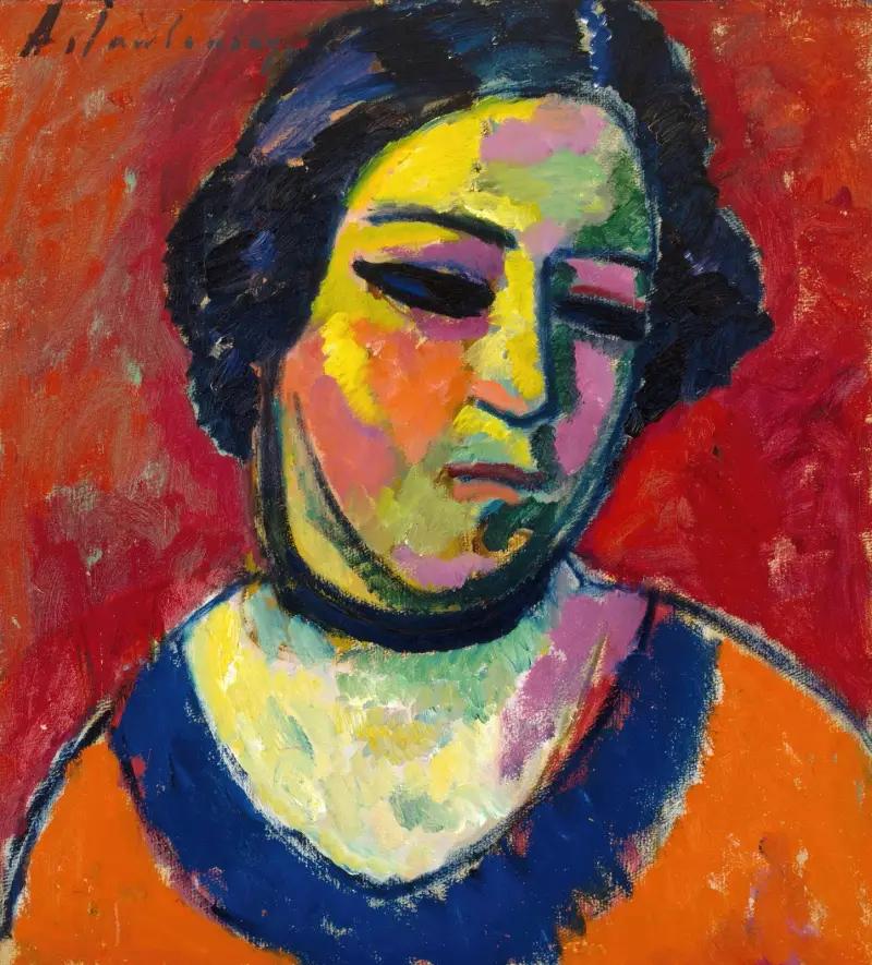 Porträtt av en kvinna av Alexej von Jawlensky