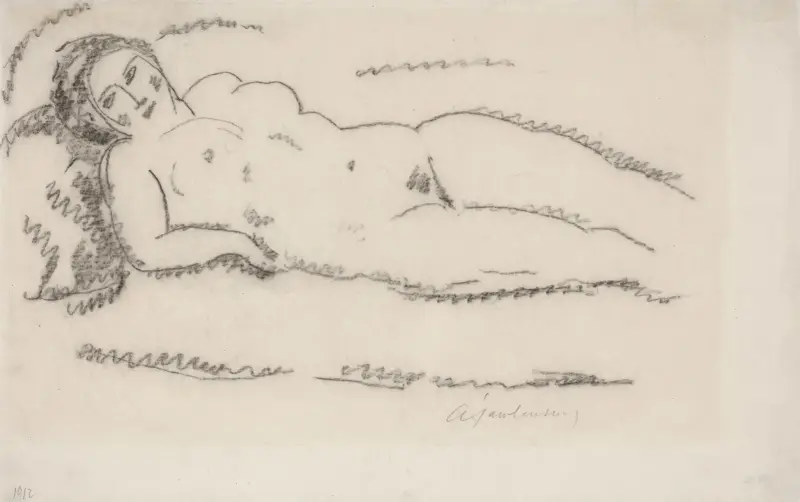 Leżąca naga, Alexej von Jawlensky